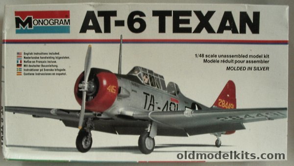 Monogram 1/48 AT-6 Texan or Navy SNJ-5 - White Box Issue, 5306 plastic model kit